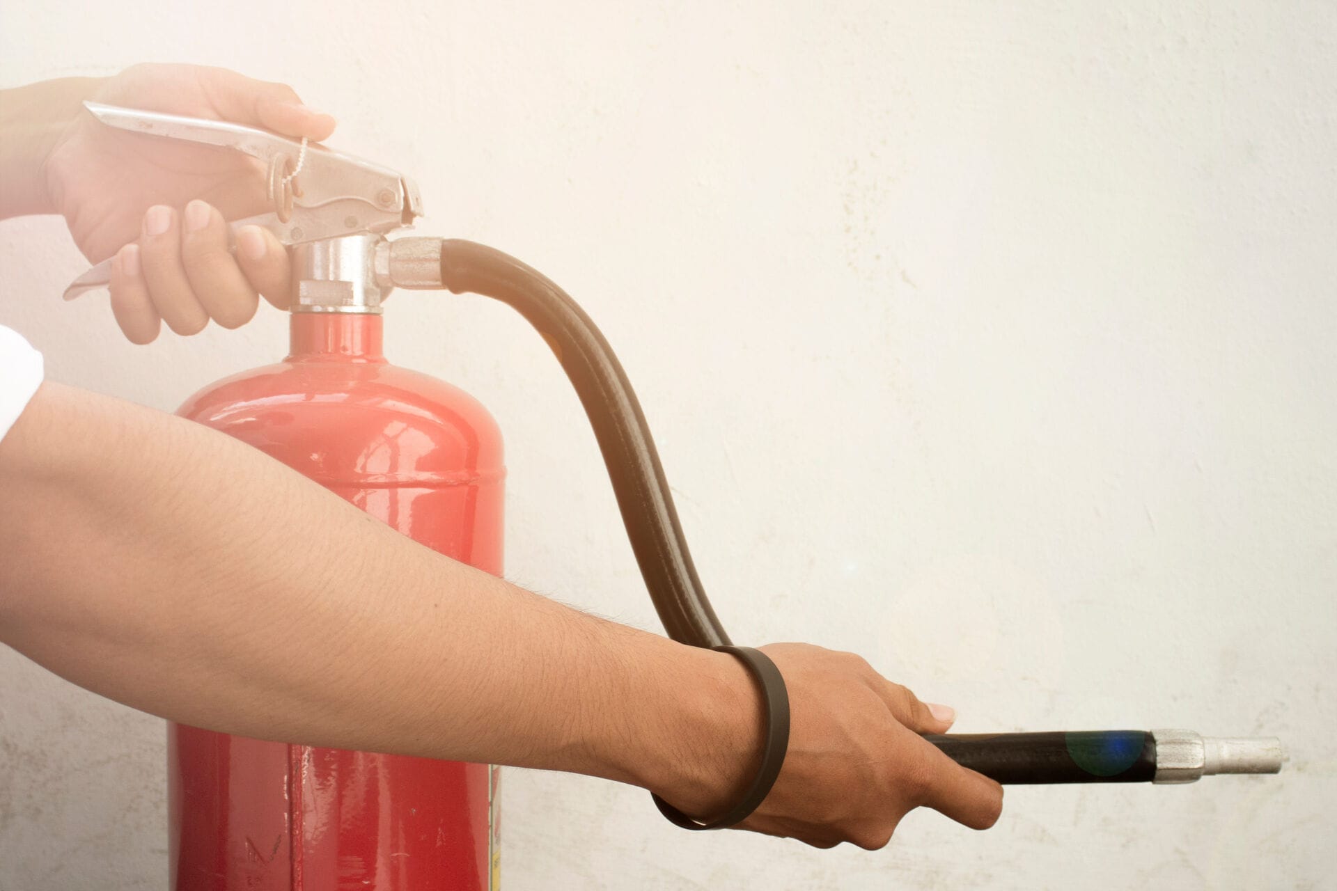 Manipulation des extincteurs